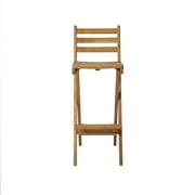 Atlantic Foldable Outdoor Wood Bar Stool, Natural